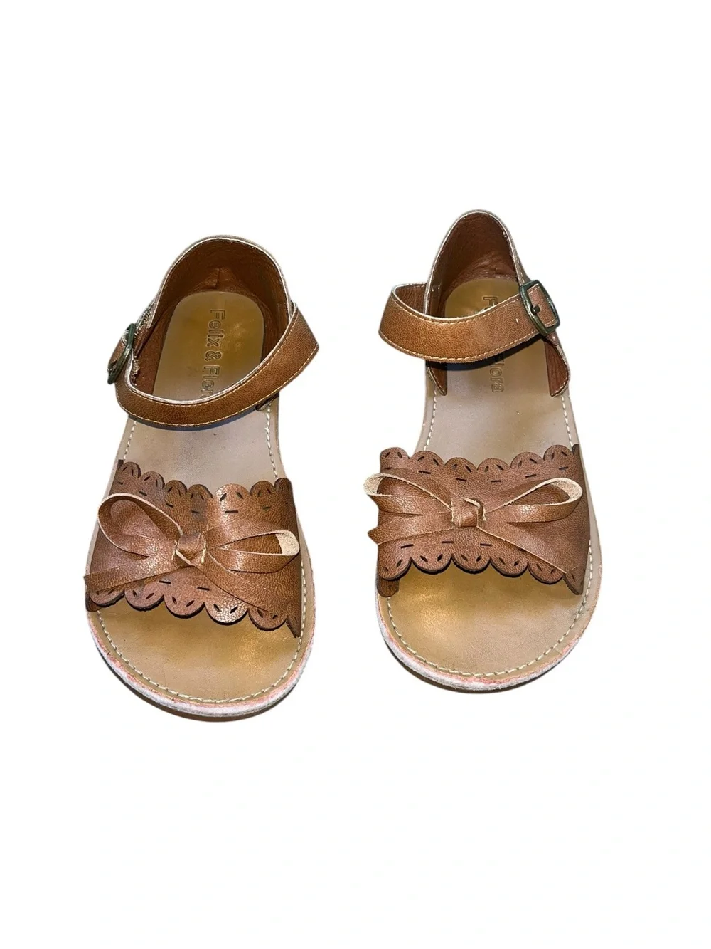 Felix & Flora Toddler Girl Sandals in Brown Size 12